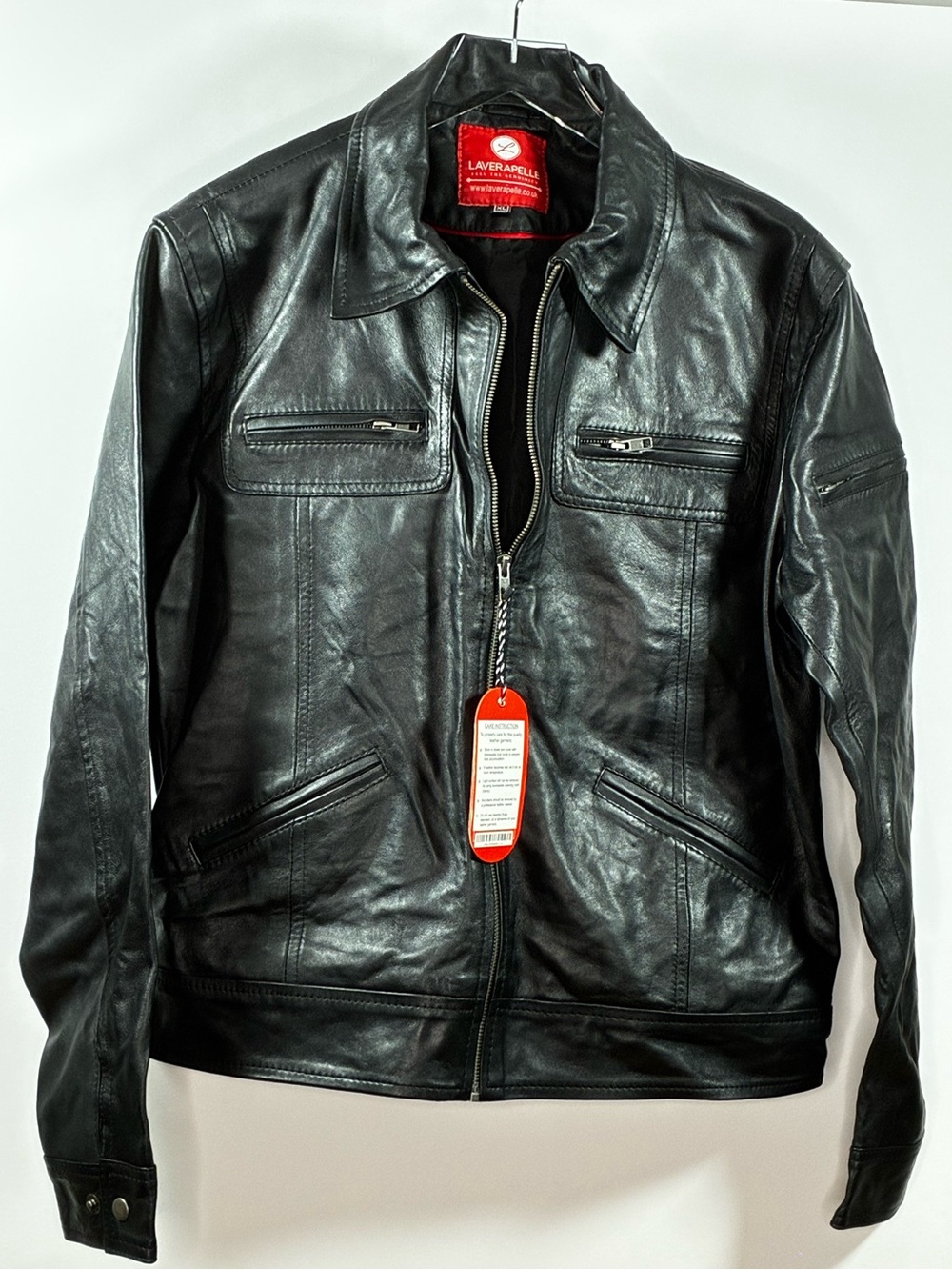 Laverapelle Men's Black Lambskin Leather Zip Jacket